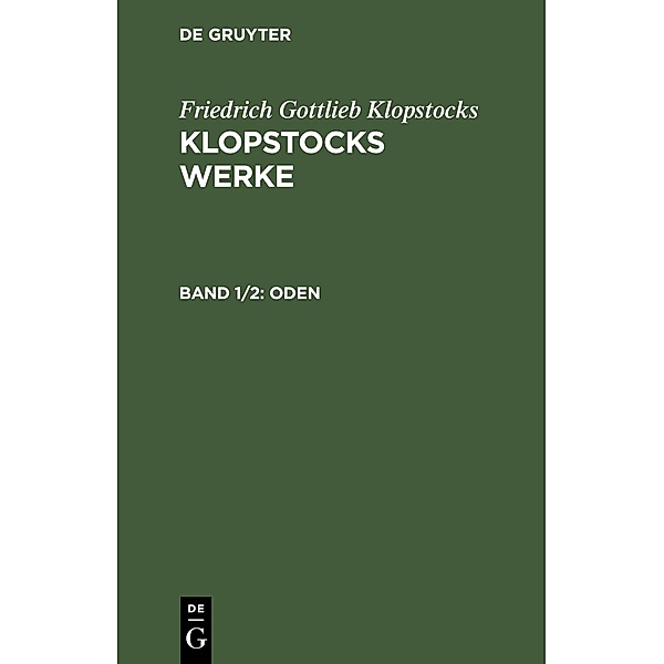Oden, Friedrich Gottlieb Klopstocks