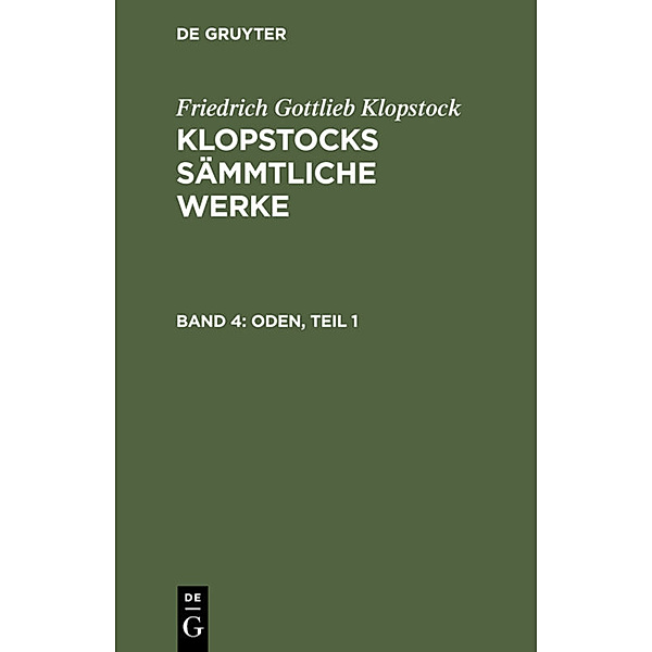 Oden, Teil 1, Friedrich Gottlieb Klopstock