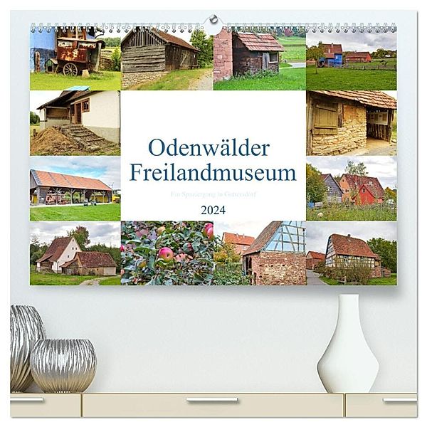 Odenwälder Freilandmuseum - Ein Spaziergang in Gottersdorf (hochwertiger Premium Wandkalender 2024 DIN A2 quer), Kunstdruck in Hochglanz, Jessica Meisenzahl