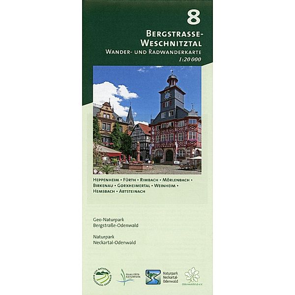 Odenwald Freizeitkarte Bergstrasse-Weschnitztal