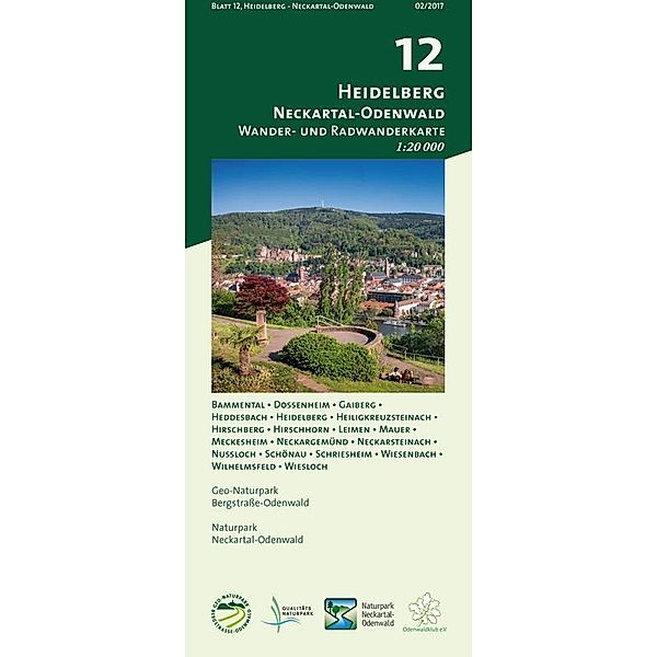 Odenwald Freizeitkarte Heidelberg - Neckartal-Odenwald