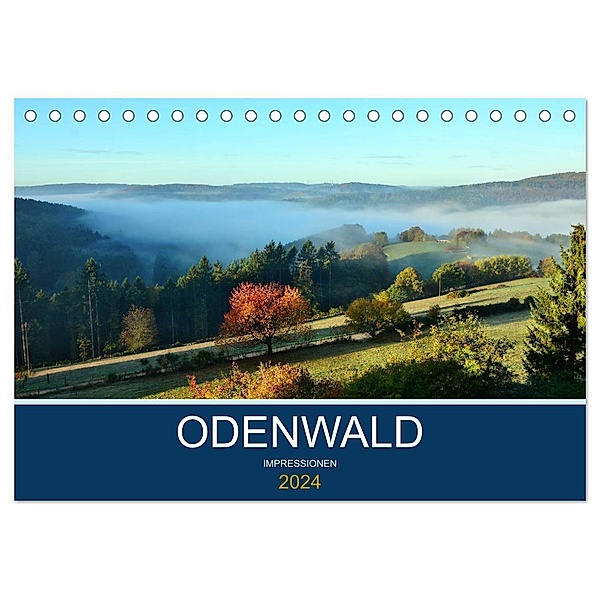 Odenwald - Impressionen (Tischkalender 2024 DIN A5 quer), CALVENDO Monatskalender, Thomas Bartruff