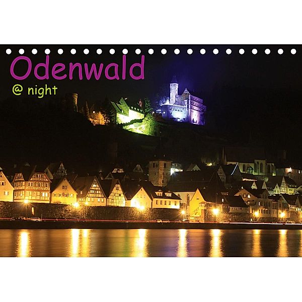 Odenwald @ night / Geburtstagskalender (Tischkalender 2021 DIN A5 quer), Gert Kropp