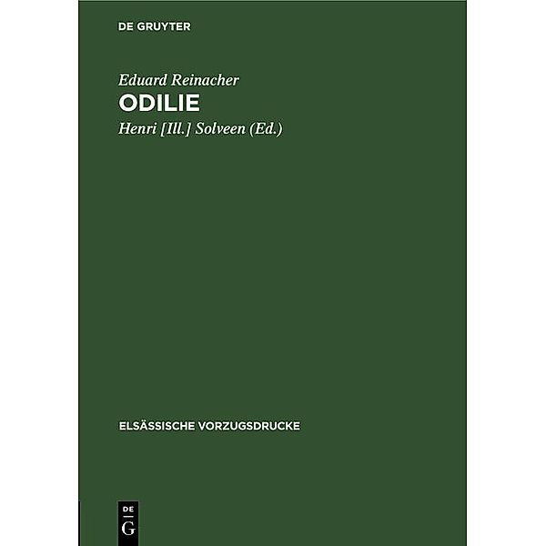 Odilie / Elsässische Vorzugsdrucke Bd.1, Eduard Reinacher