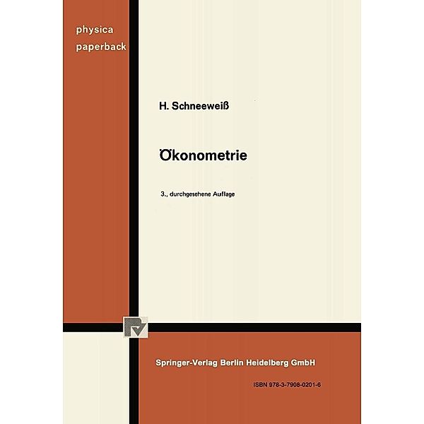 Ökonometrie / Physica-Paperback, H. Schneeweiß