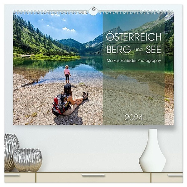 Österreich Berg und See (hochwertiger Premium Wandkalender 2024 DIN A2 quer), Kunstdruck in Hochglanz, Markus Schieder