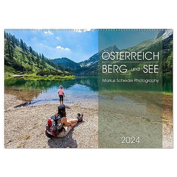 Österreich Berg und See (Wandkalender 2024 DIN A2 quer), CALVENDO Monatskalender, Markus Schieder