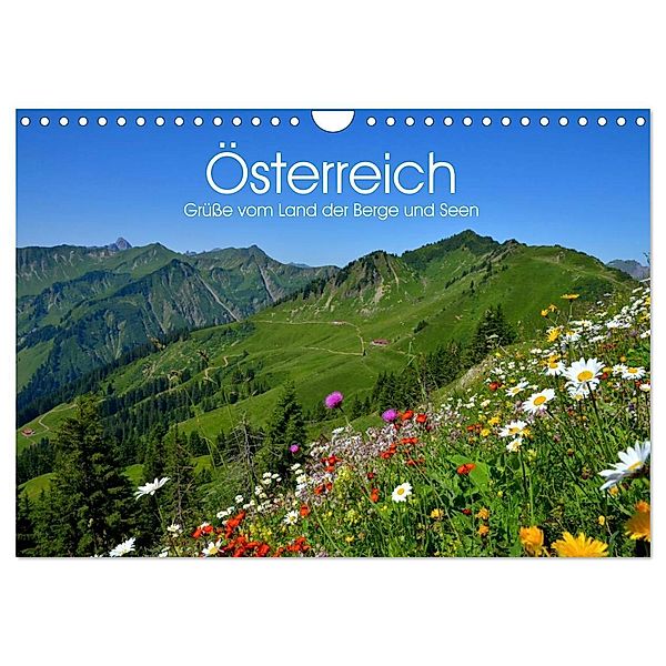 Österreich. Grüße vom Land der Berge und Seen (Wandkalender 2024 DIN A4 quer), CALVENDO Monatskalender, Elisabeth Stanzer