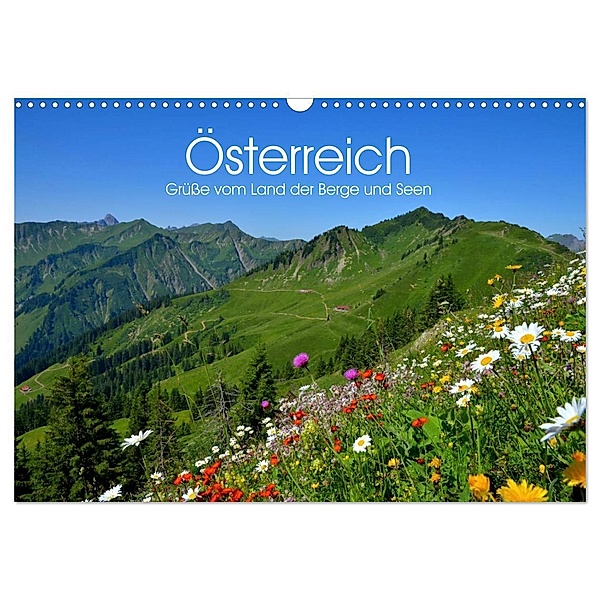 Österreich. Grüsse vom Land der Berge und Seen (Wandkalender 2024 DIN A3 quer), CALVENDO Monatskalender, Elisabeth Stanzer