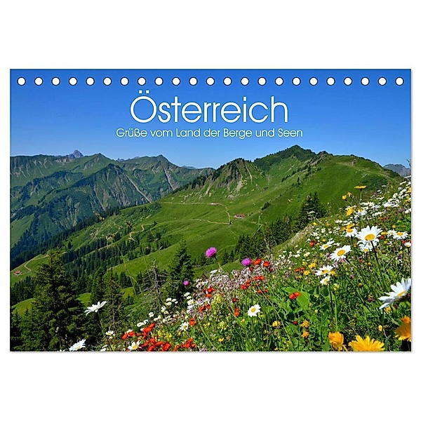 Österreich. Grüße vom Land der Berge und Seen (Tischkalender 2024 DIN A5 quer), CALVENDO Monatskalender, Elisabeth Stanzer