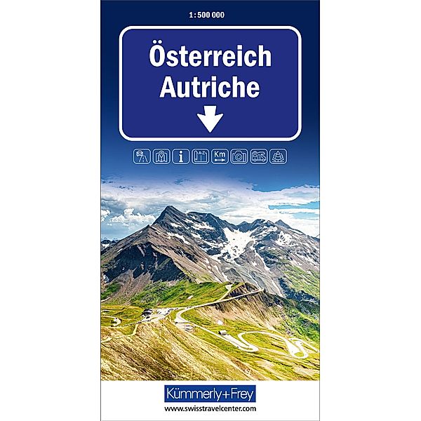 Österreich Strassenkarte 1:500 000