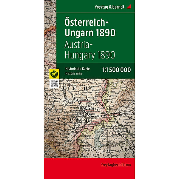 Österreich-Ungarn 1890, 1:1,5 Mio., Historische Karte. Austria-Hungary 1890