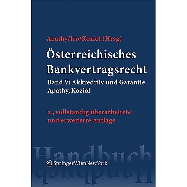 Österreichisches Bankvertragsrecht / Springers Handbücher der Rechtswissenschaft