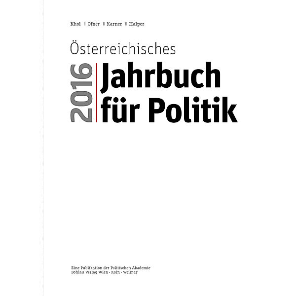 Österreichisches Jahrbuch für Politik / Jahr 2016 / Österreichisches Jahrbuch für Poltik 2016