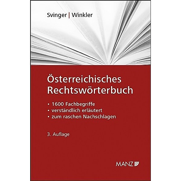 Österreichisches Rechtswörterbuch, Ute Svinger, Katharina Winkler