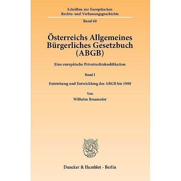 Österreichs Allgemeines Bürgerliches Gesetzbuch (ABGB).Bd.1, Wilhelm Brauneder