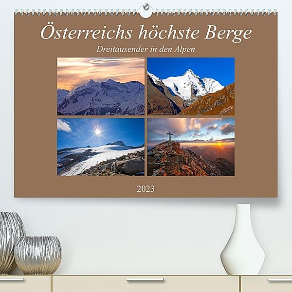 Österreichs höchste Berge (Premium, hochwertiger DIN A2 Wandkalender 2023, Kunstdruck in Hochglanz), Christa Kramer