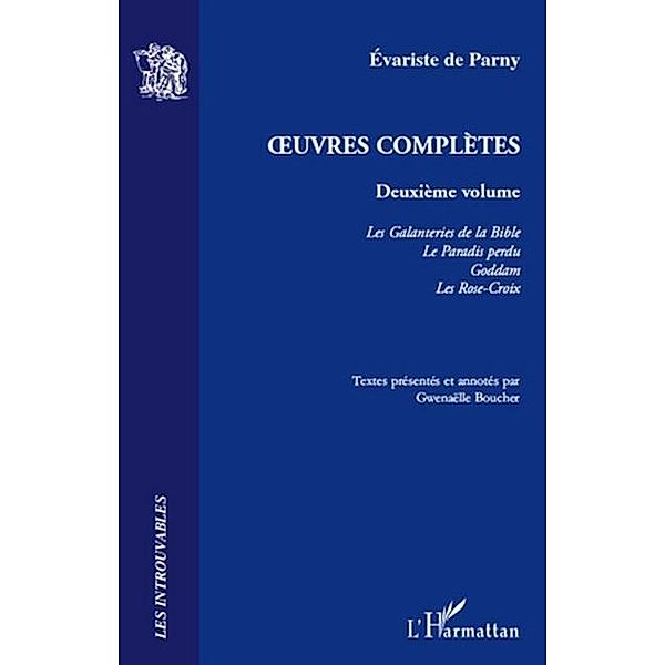 Oeuvres completes  2 / Hors-collection, Evariste De Parny