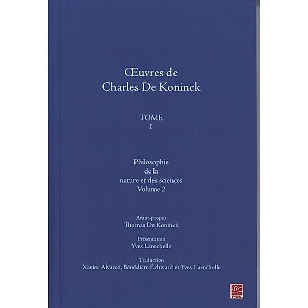 Oeuvres de Charles De Koninck 1 volume 2, Thomas De Koninck