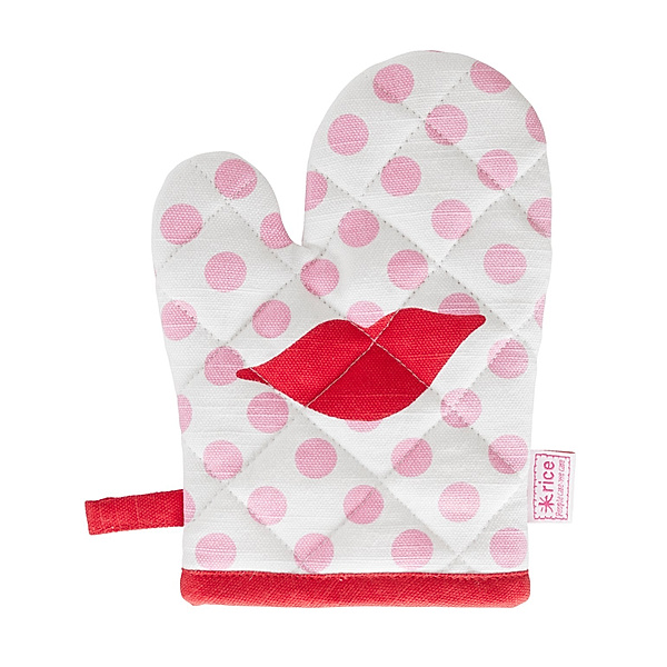 rice Ofenhandschuh KIDS - KISS PRINT in rosa