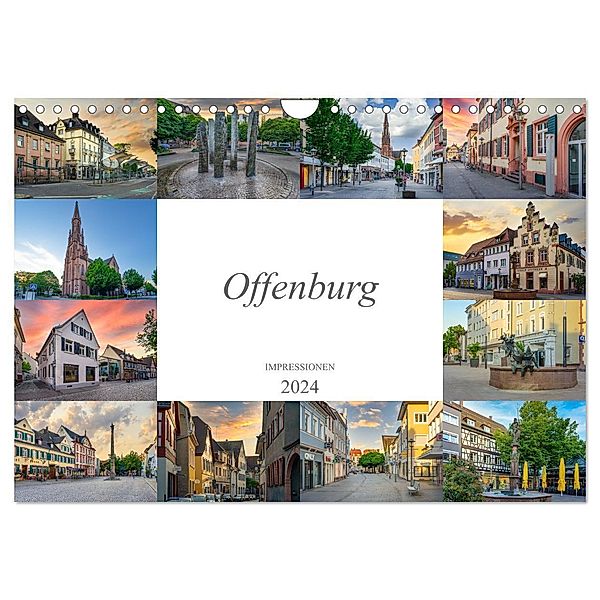 Offenburg Impressionen (Wandkalender 2024 DIN A4 quer), CALVENDO Monatskalender, Dirk Meutzner