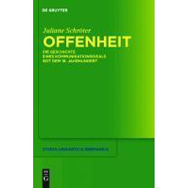 Offenheit / Studia Linguistica Germanica Bd.105, Juliane Schröter