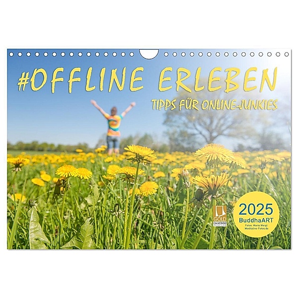 OFFLINE ERLEBEN - Tipps für Online-Junkies (Wandkalender 2025 DIN A4 quer), CALVENDO Monatskalender, Calvendo, BuddhaART