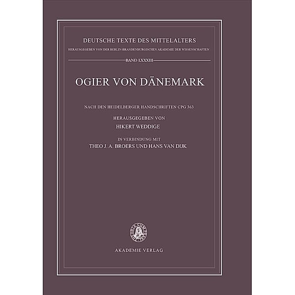 Ogier von Dänemark / Deutsche Texte des Mittelalters Bd..