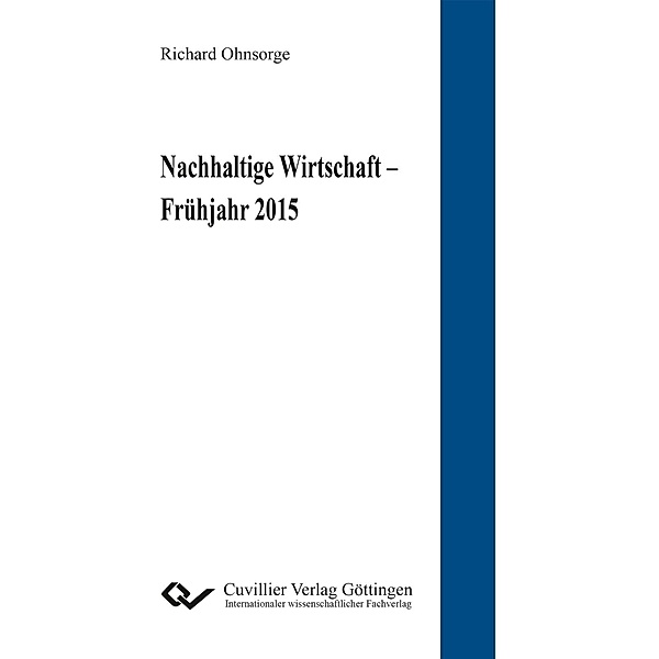 Ohnsorge, R: Nachhaltige Wirtschaft - Fj. 2015, Richard Ohnsorge