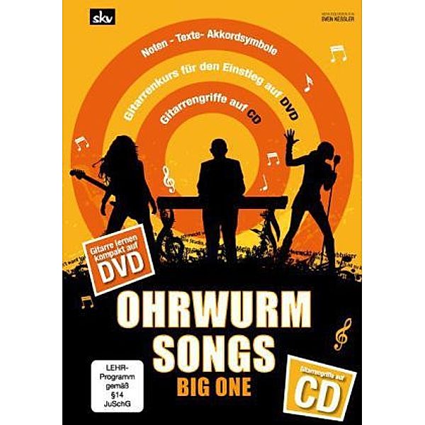 Ohrwurm Songs - Big One, für Gitarre, m. Audio-CD u. DVD, Sven Kessler