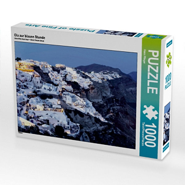 Oia zur blauen Stunde (Puzzle), Hans Pfleger