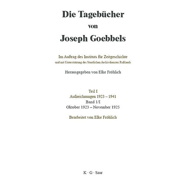 Oktober 1923 - November 1925, Joseph Goebbels