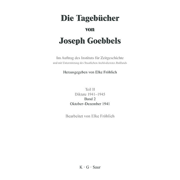 Oktober - Dezember 1941, Joseph Goebbels