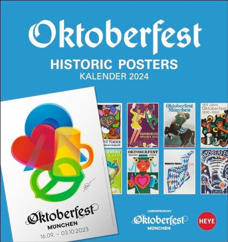 Oktoberfest Postkartenkalender 2024. WiesnSouvenir, das in jeden