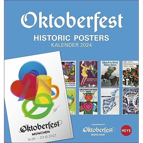 Oktoberfest Postkartenkalender 2024. Wiesn-Souvenir, das in jeden Geschenkkorb passt - kleiner Kalender mit Postkarten zum beliebten Münchner Volksfest im Format 16 x 17 cm