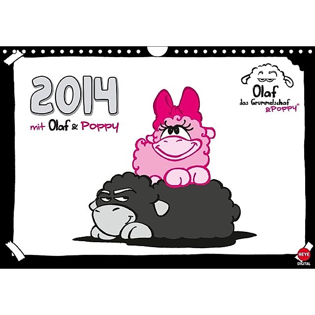 Olaf das Grummelschaf & Poppy Wandkalender 2014 DIN A4 quer - Kalender  bestellen