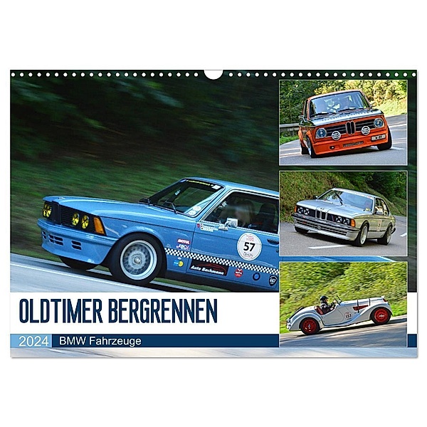 OLDTIMER BERGRENNEN - BMW Fahrzeuge (Wandkalender 2024 DIN A3 quer), CALVENDO Monatskalender, Ingo Laue