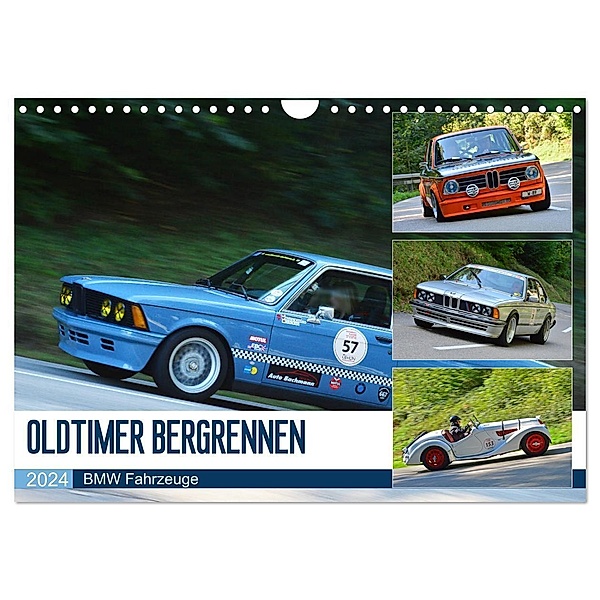 OLDTIMER BERGRENNEN - BMW Fahrzeuge (Wandkalender 2024 DIN A4 quer), CALVENDO Monatskalender, Ingo Laue