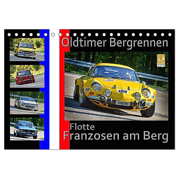 Oldtimer Bergrennen Flotte Franzosen am Berg (Tischkalender 2025 DIN A5 quer), CALVENDO Monatskalender, Calvendo, Ingo Laue