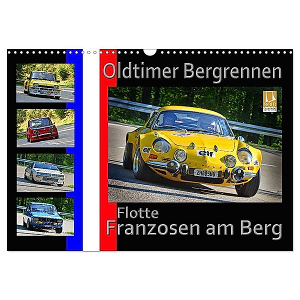 Oldtimer Bergrennen Flotte Franzosen am Berg (Wandkalender 2025 DIN A3 quer), CALVENDO Monatskalender, Calvendo, Ingo Laue