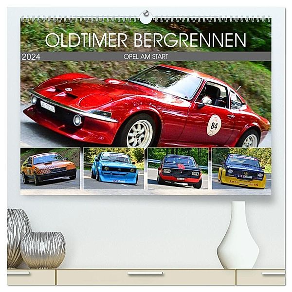 OLDTIMER BERGRENNEN - OPEL AM START (hochwertiger Premium Wandkalender 2024 DIN A2 quer), Kunstdruck in Hochglanz, Ingo Laue