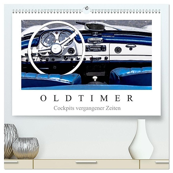 Oldtimer - Cockpits vergangener Zeiten (hochwertiger Premium Wandkalender 2024 DIN A2 quer), Kunstdruck in Hochglanz, Dieter Meyer