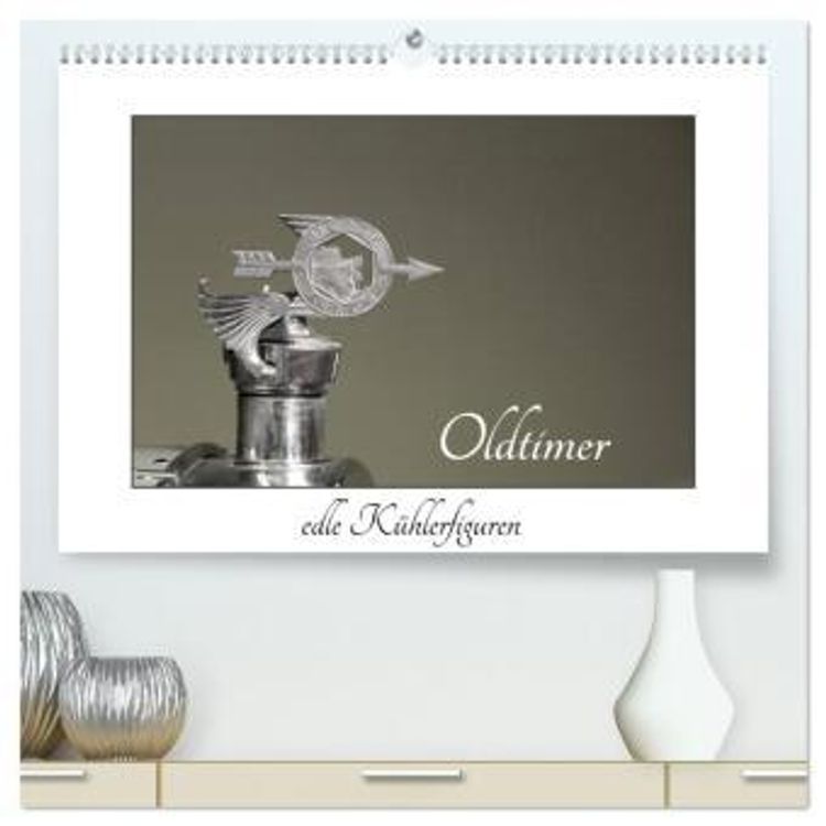 Oldtimer - edle Kühlerfiguren hochwertiger Premium Wandkalender 2024 DIN A2  quer, Kunstdruck in Hochglanz - Kalender bestellen