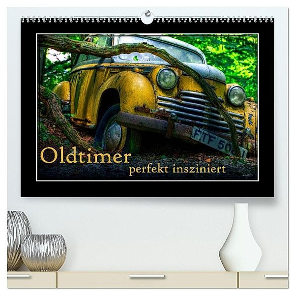 Oldtimer perfekt insziniert (hochwertiger Premium Wandkalender 2024 DIN A2 quer), Kunstdruck in Hochglanz, Heribert Adams