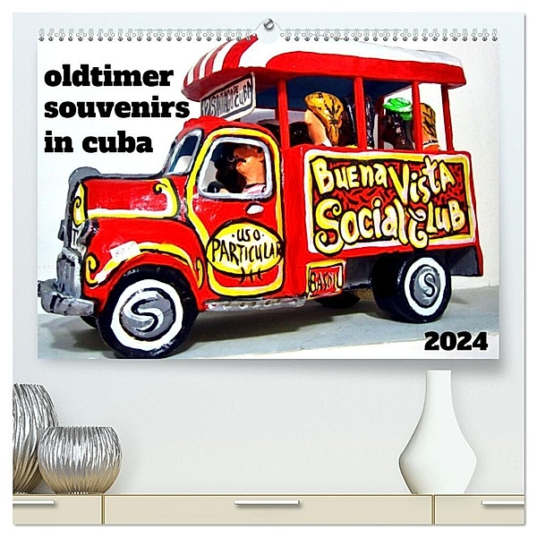 Oldtimer Souvenirs in Cuba (hochwertiger Premium Wandkalender 2024 DIN A2 quer), Kunstdruck in Hochglanz, Henning von Löwis of Menar