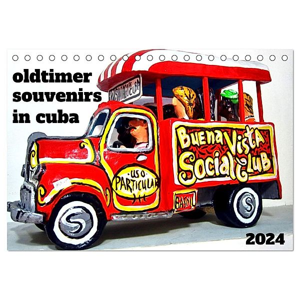 Oldtimer Souvenirs in Cuba (Tischkalender 2024 DIN A5 quer), CALVENDO Monatskalender, Henning von Löwis of Menar