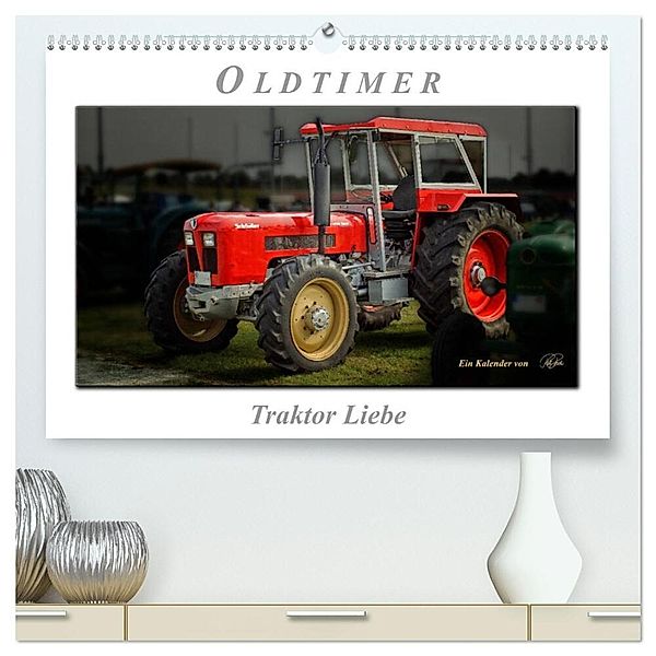 Oldtimer - Traktor Liebe (hochwertiger Premium Wandkalender 2024 DIN A2 quer), Kunstdruck in Hochglanz, Peter Roder