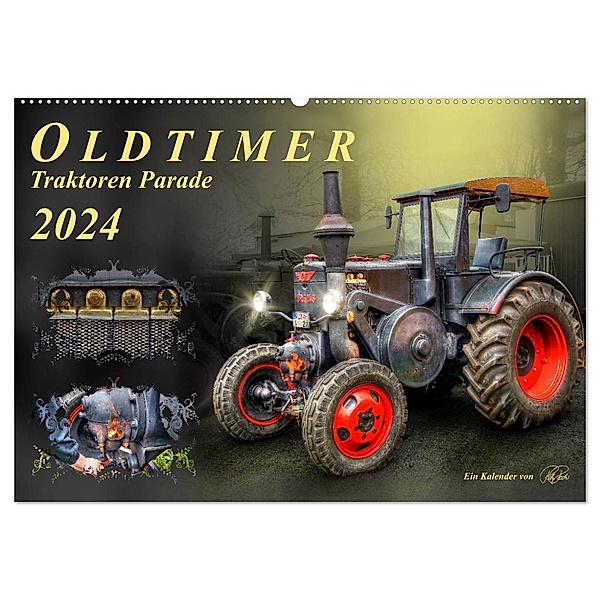 Oldtimer - Traktoren Parade (Wandkalender 2024 DIN A2 quer), CALVENDO Monatskalender, Peter Roder