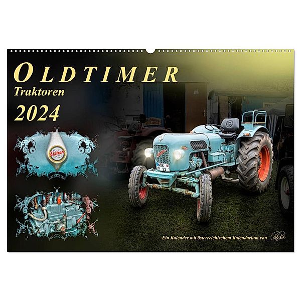 Oldtimer - Traktoren (Wandkalender 2024 DIN A2 quer), CALVENDO Monatskalender, Peter Roder