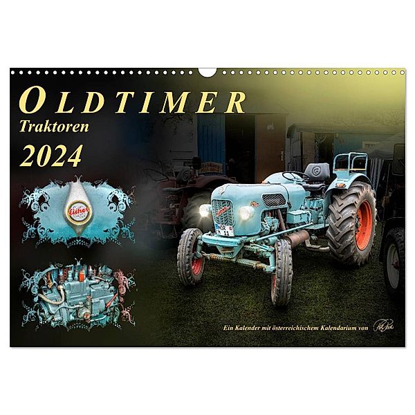 Oldtimer - Traktoren (Wandkalender 2024 DIN A3 quer), CALVENDO Monatskalender, Peter Roder